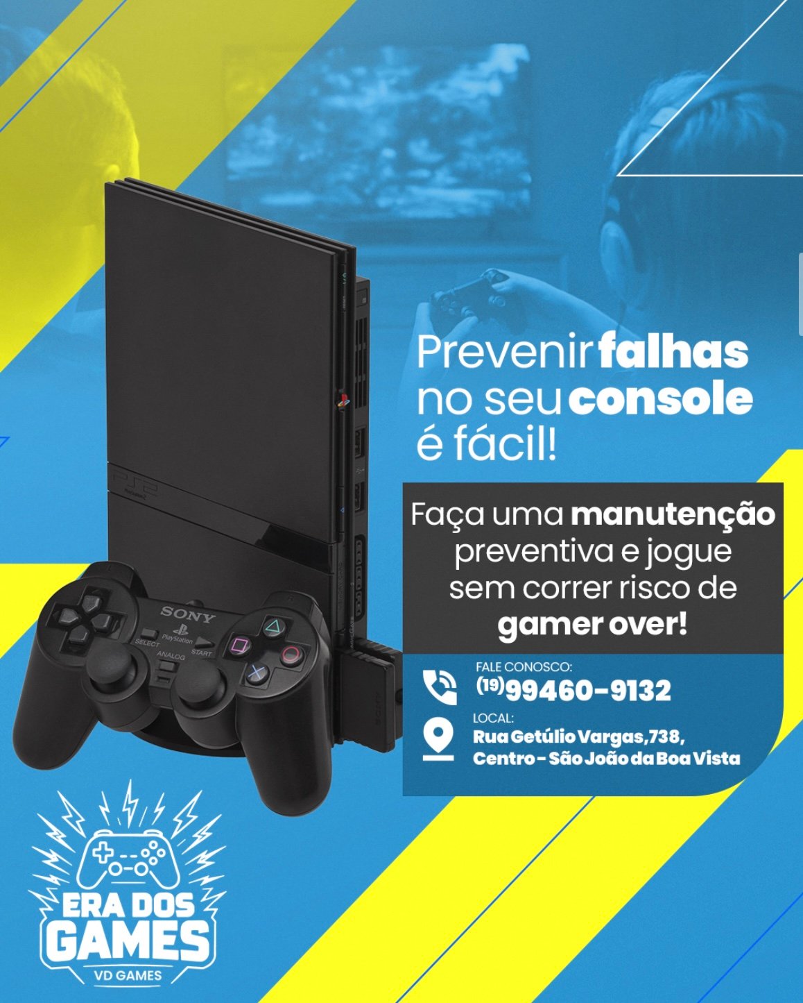 Imagem de assistência técnica: console ou reparo