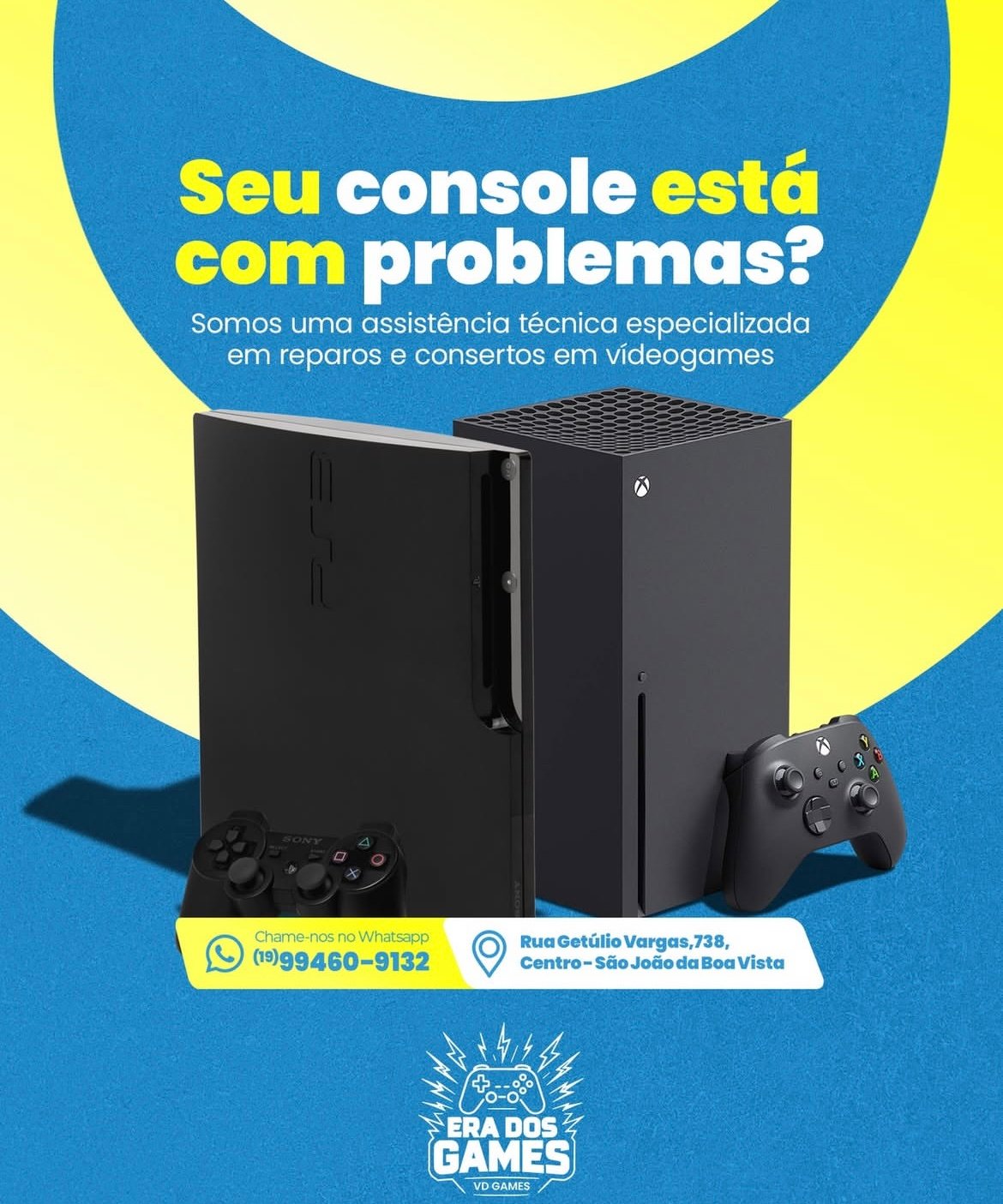 Imagem de assistência técnica: console ou reparo