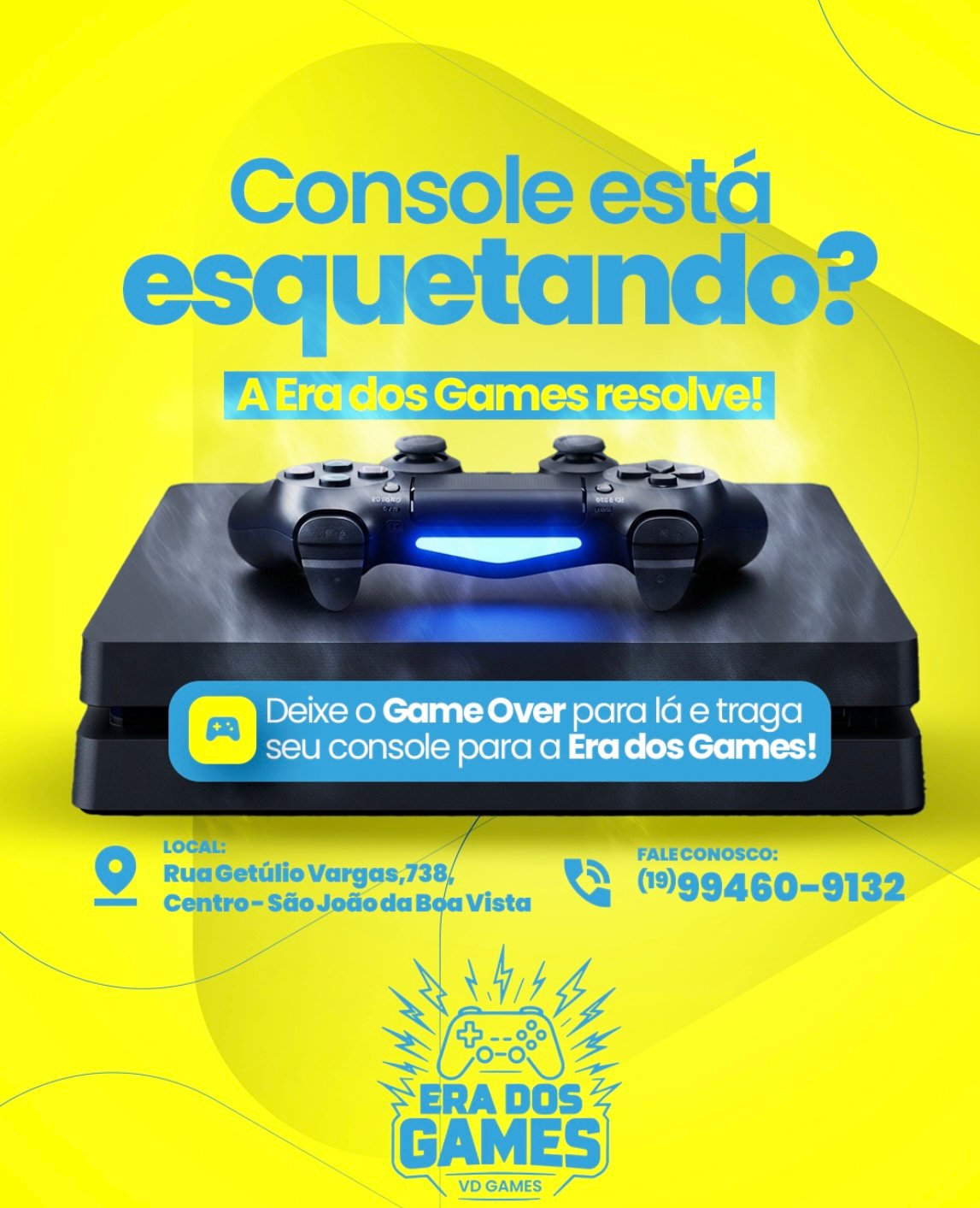 Imagem de assistência técnica: console ou reparo