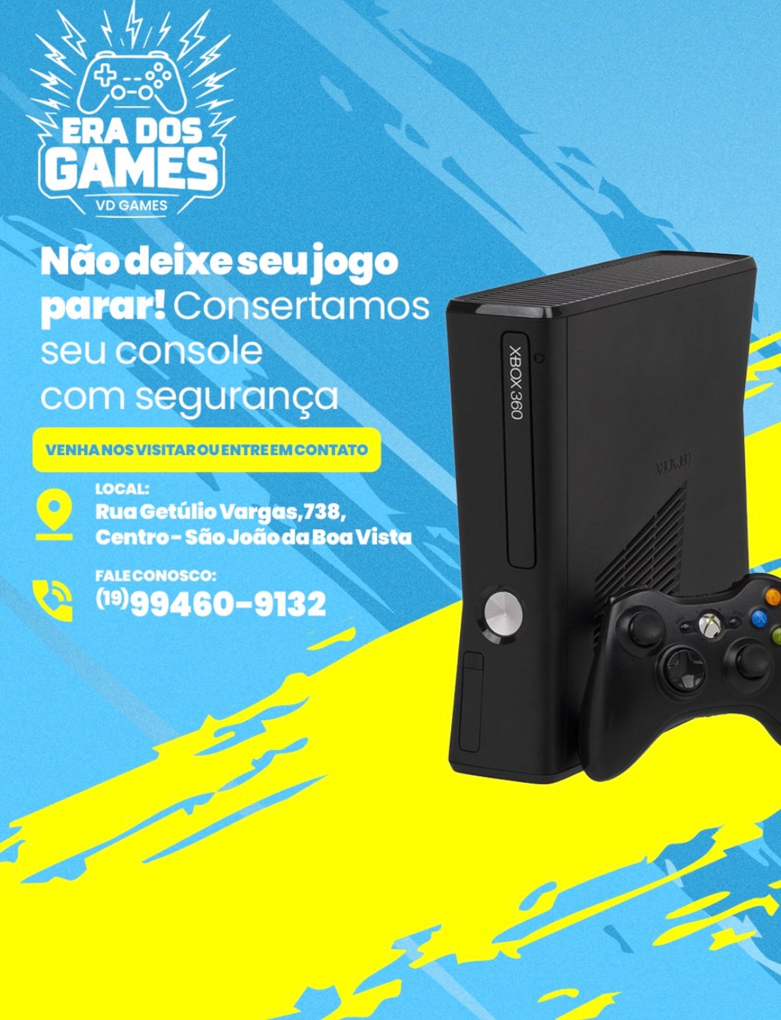 Imagem de assistência técnica: console ou reparo